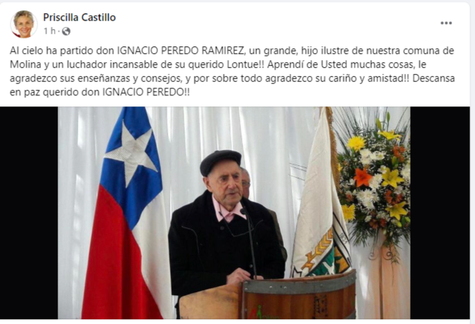 Profundo pesar en Molina y Lontué por el fallecimiento del ex concejal Ignacio Peredo Ramírez 2 Captura de pantalla 84