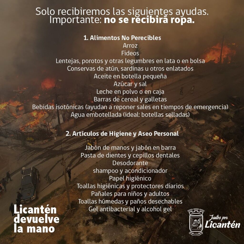 Licantén habilita centro de acopio por incendios forestales 3 WhatsApp Image 2026 01 18 at 18.49.00 3
