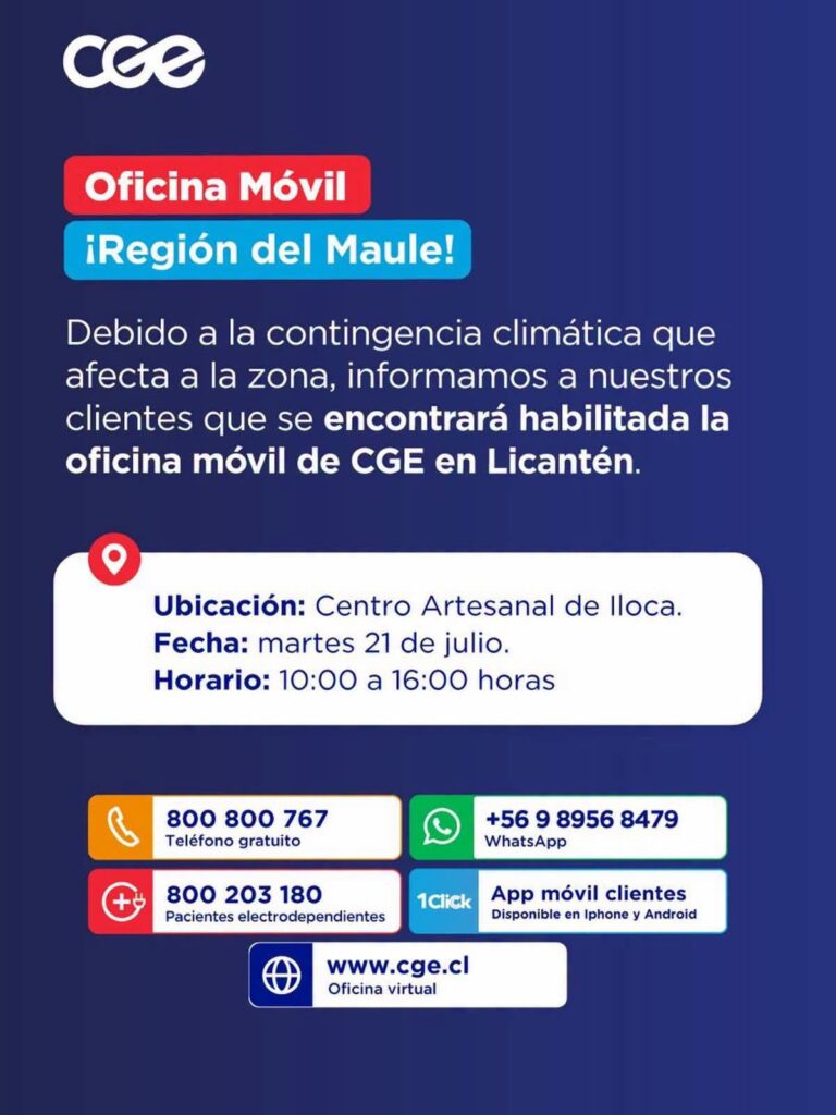 CGE instalará Oficina Móvil en Iloca para atender a clientes afectados por el sistema frontal 2 752254395 1330774292473815 1633341634283261954 n